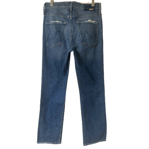 Mother The Scrapper Ankle Straight Leg Jeans Size 25 In Cowboys Don’t Cry - Picture 8 of 16